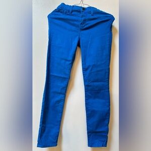 J Brand Capri Skinny Jeans Size 25 Breakwater Cobalt Blue Mid Rise Twill Stretch